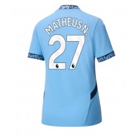 Fotbalové Dres Manchester City Matheus Nunes #27 Dámské Domácí 2024-25 Krátký Rukáv